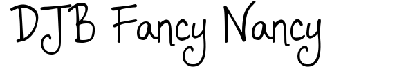 DJB Fancy Nancy font preview